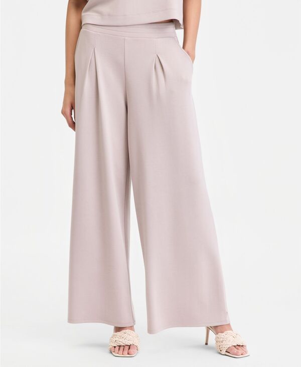 アイエヌシー インターナショナル コンセプト レディース ボトムス カジュアルパンツ スウェットパンツ INC International Concepts Womens OffDuty PleatFront WideLeg Sweatpants Taupe