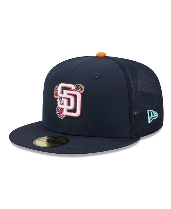ニューエラ メンズ アクセサリー 帽子 New Era Mens CreamNavy San Diego Padres 2026 City Connect Batting Practice 59FIFTY Fitted Hat Cream Navy クリーム