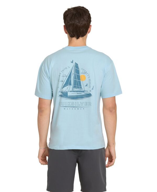 クイックシルバー ウォーター マン メンズ トップス Tシャツ 半袖 ダウン Quiksilver Waterman Quiksilver MenshortSleeve Anchors Down TShirt Skyway