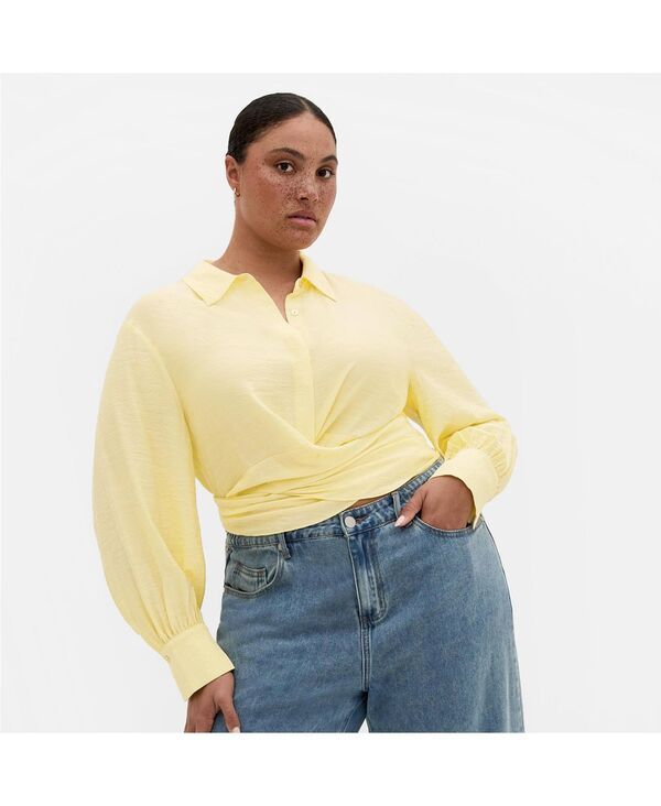シティーシック レディース トップス シャツ CITY CHIC Womens Rosabella Shirt Lemon drop