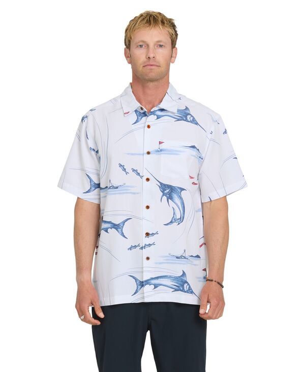 クイックシルバー ウォーター マン メンズ トップス シャツ 半袖 Quiksilver Waterman Quiksilver MenshortSleeve Fish On Shirt White ホワイト