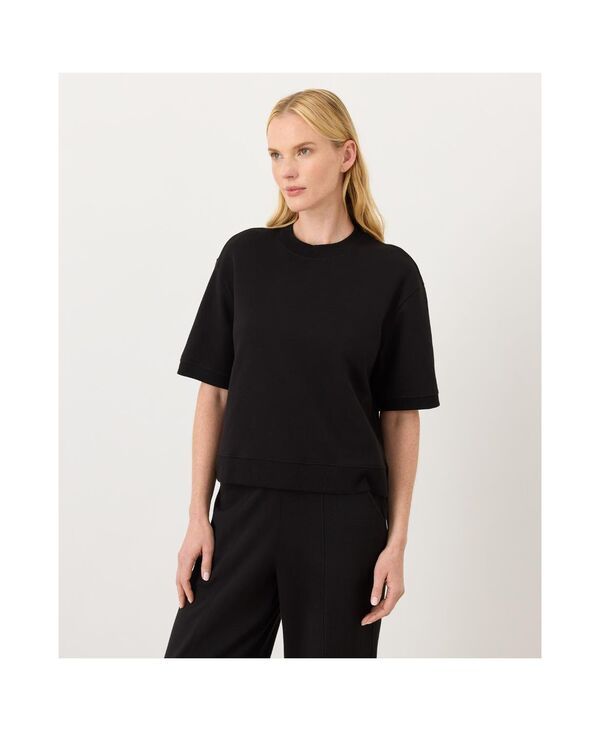 パクト レディース アウター パーカー・スウェット Tシャツ コットン Pact Womens Organicotton Airplane Sweatshirtee Black ブラック