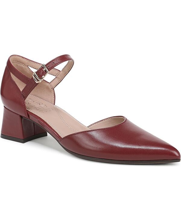 ナチュライザー レディース シューズ パンプス アンクル ヒール Naturalizer Womens Maddox Block Heel Ankle Strapumps Cranberry Red Leather レッド