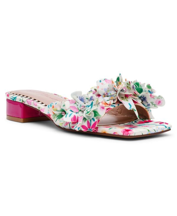 ベッツィジョンソン レディース シューズ スリッポン・ローファー サンダル Betsey Johnson Womens Glorria SlipOn Dressandals Natural Floral Multi マルチカラー