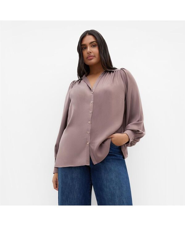 シティーシック レディース トップス シャツ CITY CHIC Womens Hadlee Shirt Smoke スモーク