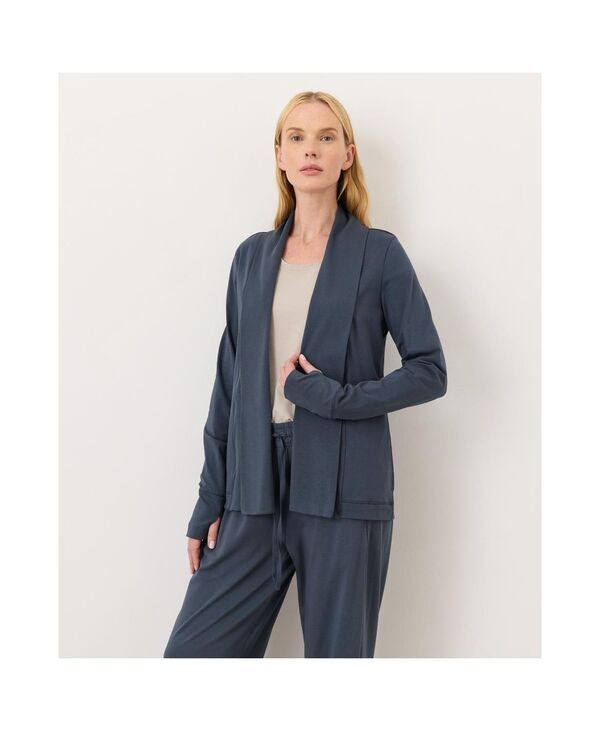 パクト レディース アウター ニット・セーター コットン カーディガン Pact Womens Luxe Signature Swing Cardigan Made with Organicotton Steel blue ブルー