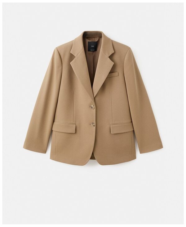マンゴ レディース アウター ジャケット・ブルゾン ブレザー MANGO Womens DoubleBreasted Suit Blazer Medium Brown ブラウン