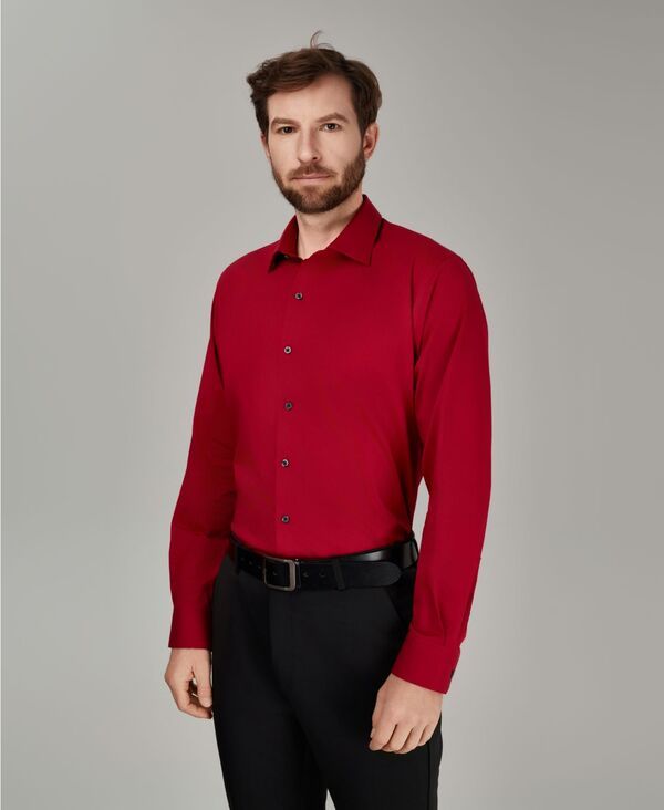 アルファニ メンズ トップス シャツ Alfani Mens RegularFit Solidresshirt Macys Exclusive Red レッド