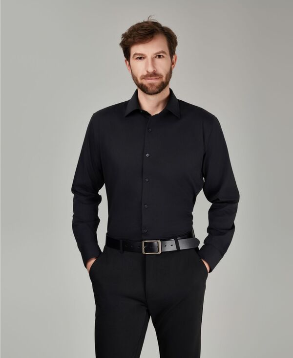 アルファニ メンズ トップス シャツ Alfani Mens RegularFit Solidresshirt Macys Exclusive Black ブラック