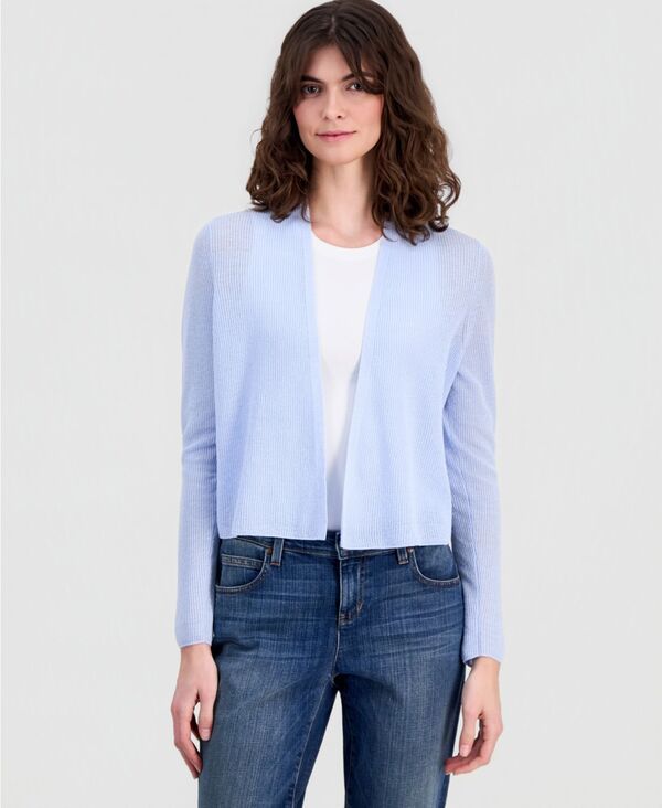 エイリーンフィッシャー レディース アウター ニット・セーター コットン カーディガン リネン Eileen Fisher Womens Linen Cotton OpenFront Cardigan Arybl