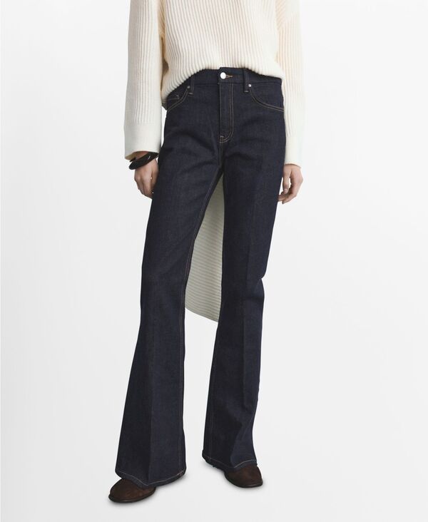 マンゴ レディース ボトムス デニムパンツ ジーンズ MANGO Womens Violet Flared HighRise Jeans Open Blue ブルー