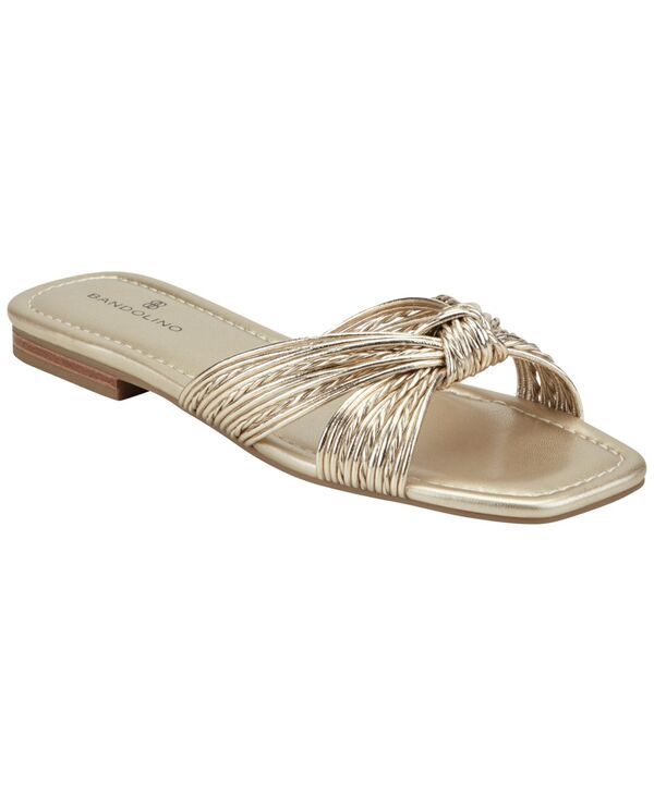 バンドリーノ レディース シューズ スリッポン・ローファー サンダル Bandolino Womensella Knotted Flat SlipOn Sandals Gold ゴールド
