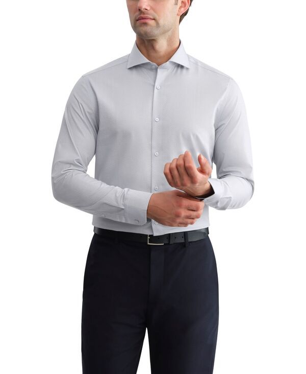 テッドベーカー メンズ トップス シャツ Ted Baker London Mens Premium Stretch SlimFit Dresshirt Gray Pattern グレー