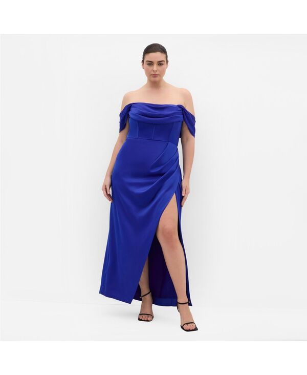 シティーシック レディース トップス ワンピース マキシ CITY CHIC Womens Forbidden Love Maxi Dress Ultra blue ブルー