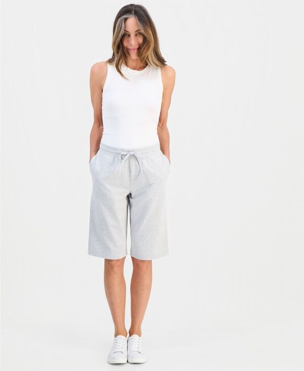 スタイルアンドコー レディース ボトムス カジュアルパンツ ショートパンツ Style Co Womens Mid Rise Sweatpant Bermuda Shorts Created for Macyslate Hthr スレート