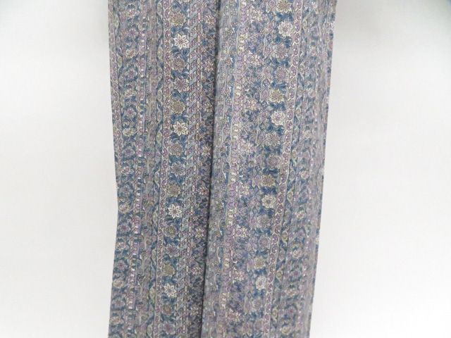 一輝堂】小紋 更紗 正絹 着物 美品 身丈約157cm 裄丈約63cm 26z05-2440