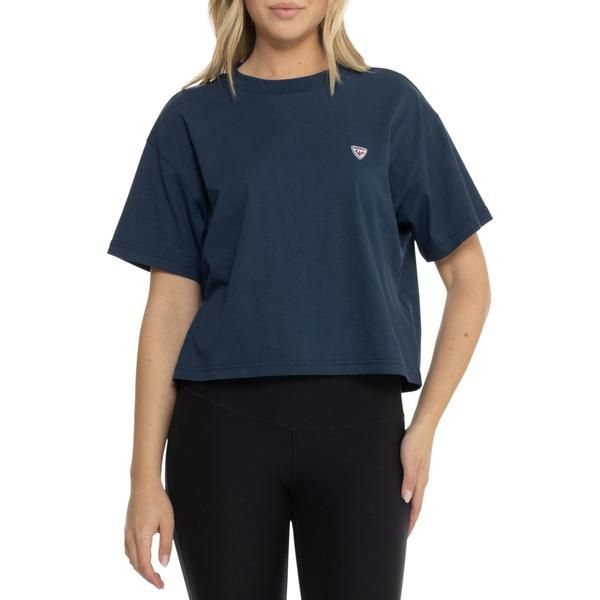 ロシニョール レディース トップス シャツ クロップド Rossignol Rossi Cropped TShirt Short Sleeve Dark Navy ネイビー