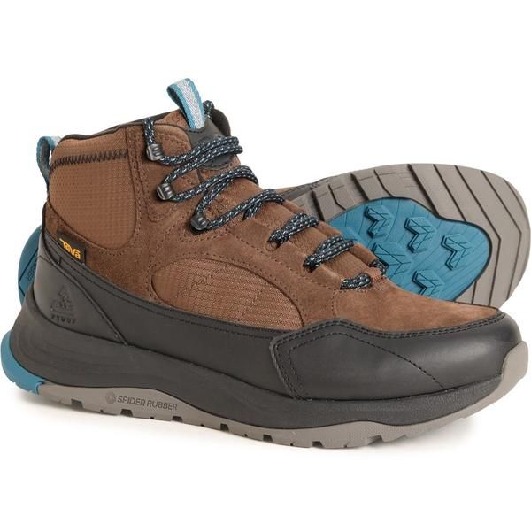 テバ メンズ シューズ ブーツ・レインブーツ レザー Tevauroris Hiking Boots Waterproof Insulated Leather For Men Rain Drop Black ブラック