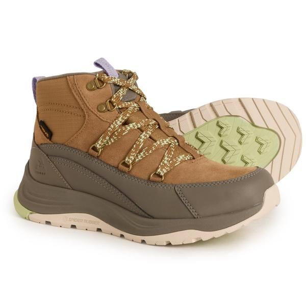 テバ レディース シューズ スニーカー ブーツ レザー Tevauroris Hiking Boots Waterproof Insulated Leather For Women Honey Brown Bungee Cord ブラウン