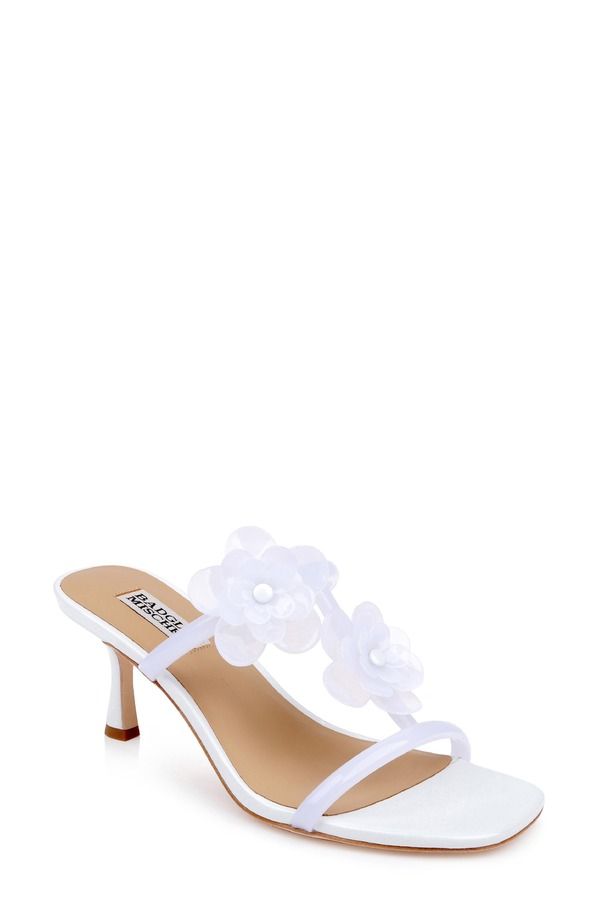 バッドグレイミッシカ レディース シューズ ヒール サンダル Badgley Mischka Collection Xyra TStrap Sandal White White ホワイト