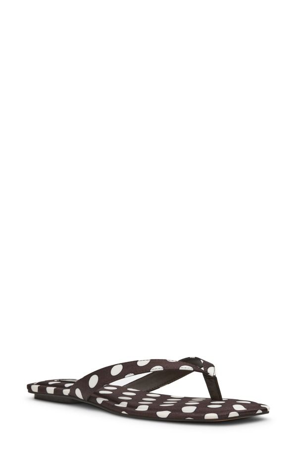 スティーブ マデン レディース シューズ サンダル Steve Madden Trella Flip Flop Black White ホワイト