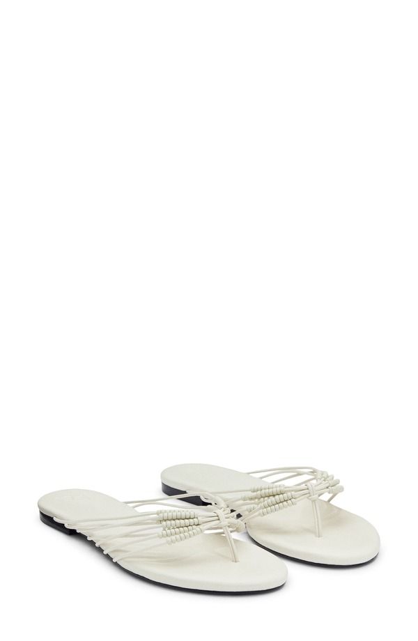 リフォーメーション レディース シューズ サンダル Reformation Jessica Flathong Sandal White Leather ホワイト