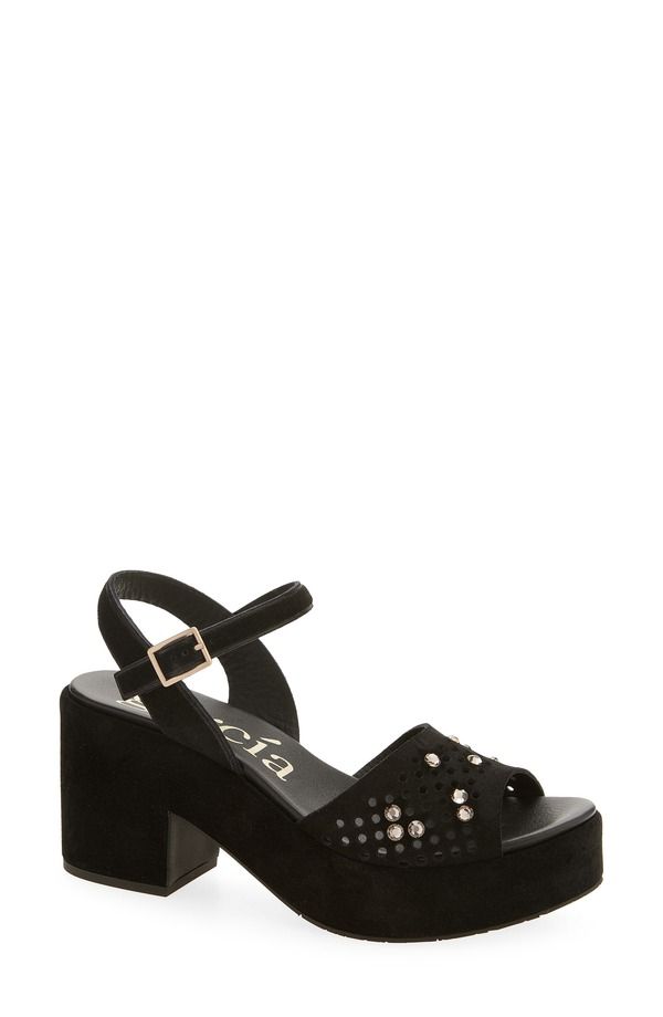 ペドロガルシア レディース シューズ ヒール プラットフォーム サンダル アンクル Pedro Garcia Dori Ankle Straplatform Sandal Black Castoro ブラック