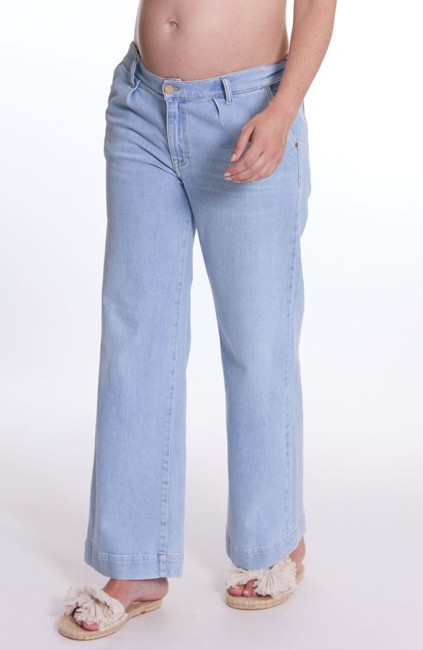 カシュクール レディース ボトムス デニムパンツ ワイドレッグ マタニティ ジーンズ Cache Coeur Kelly wide leg maternity and post partum jeans Light Blue ブルー