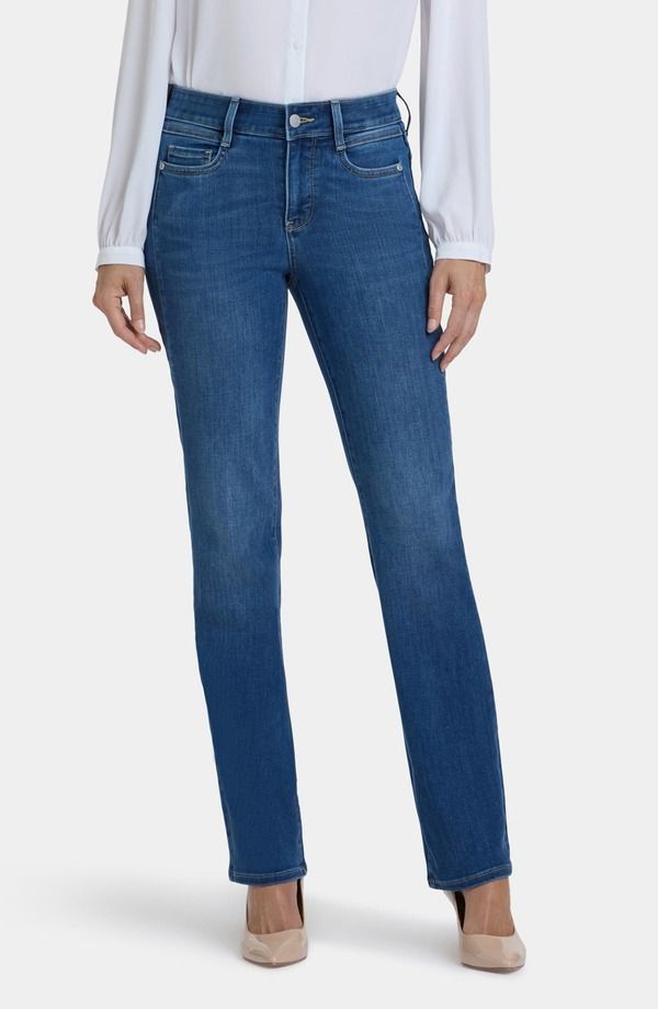 エヌワイディージェイ レディース ボトムス デニムパンツ ストレート ジーンズ NYDJ Marilyn Paneled Seam Straight Leg Jeans Opera Blue ブルー