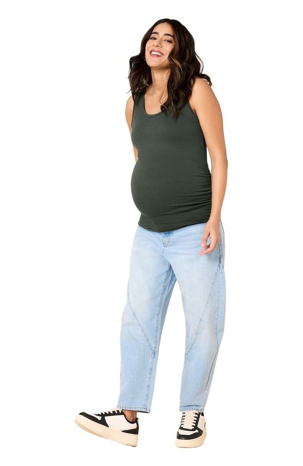 マザーフッドマタニティー レディース トップス シャツ ギャザー MOTHERHOOD MATERNITY Scoop Neck SideRuched Maternity Tank Top Deep Depths