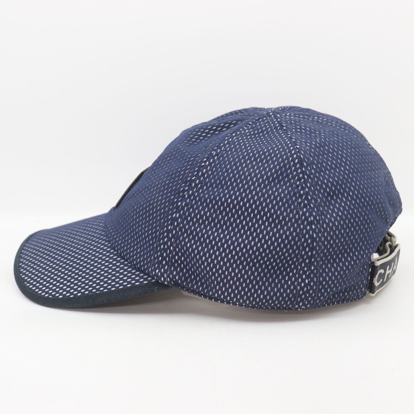 美品　CHANEL メッシュデザインキャップ　ネイビー ITG3TKBGVDFC CHANEL シャネル スポーツライン メッシュキャップ
