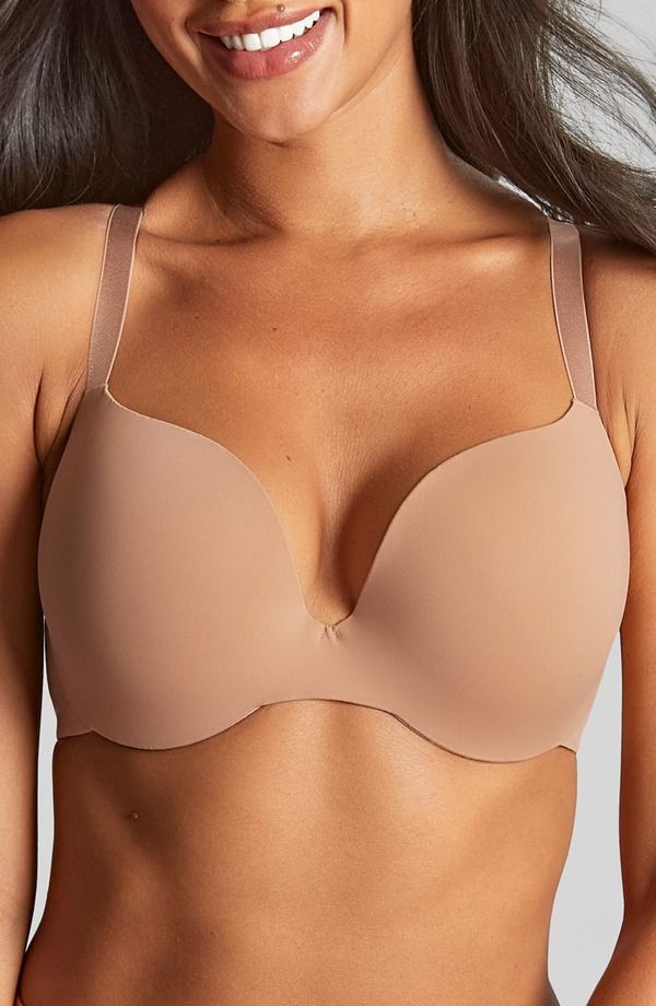 パナシェ レディース トップス Tシャツ Panache 365 Underwire Smooth Seamless Plunge TShirt Bra Honey
