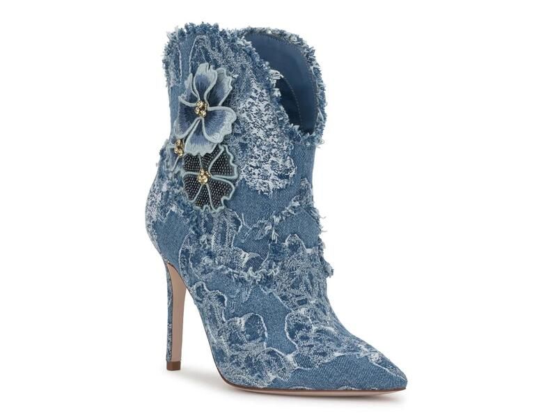 ジェシカシンプソン レディース シューズ ブーツ・レインブーツ Tシャツ Jessica SimpsonPlitee Bootie Denim Blue デニム