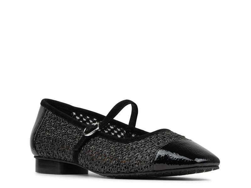 ドナルドプリネール レディース シューズ パンプス Donald PlinerDitzy Mary Jane Flat Black Raffia ブラック