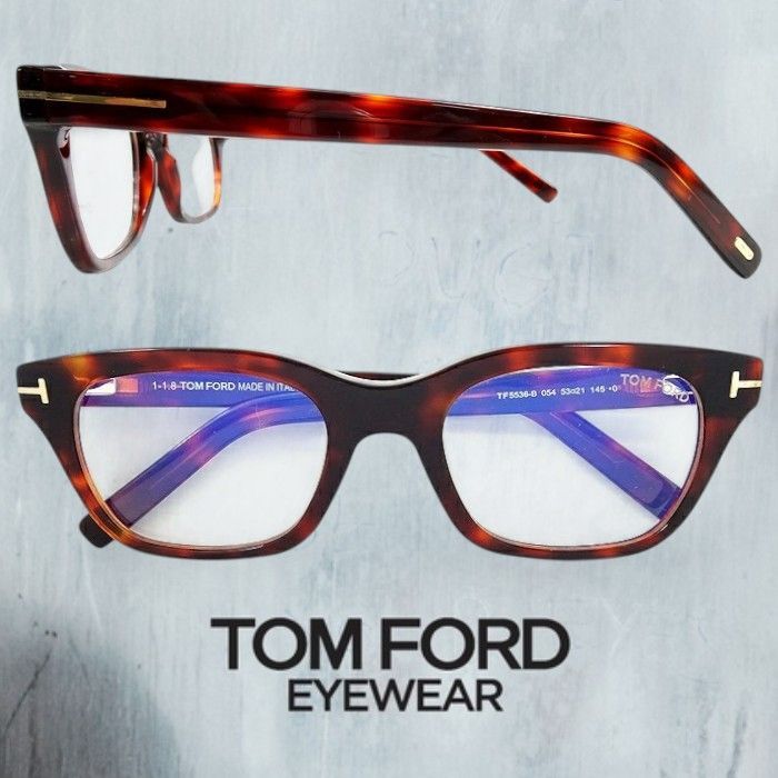 TOM FORD EYEWEAR トム フォード イタリア製 TF5536-B ブルーライトカット ウェリントン メガネ メガネフレーム 伊達メガネ 眼鏡 アイウェア FT5536-B 定5.5万 054▲078▼20728m02