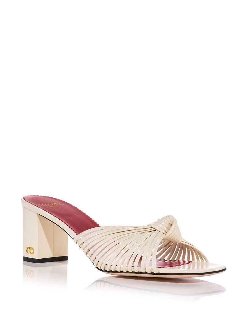ヴァレンティノ レディース シューズ サンダル Valentino Garavani Womens Annet Knotted Slide Sandals Ivory アイボリー