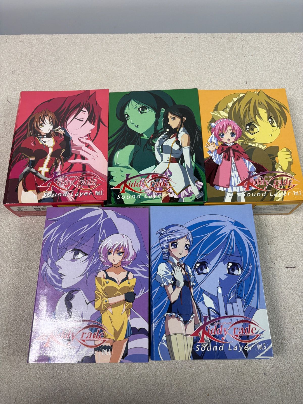 Kiddy Grade Sound Layer Vol.1〜5 フィギュアセット CD欠品 キディグレイド　H-98