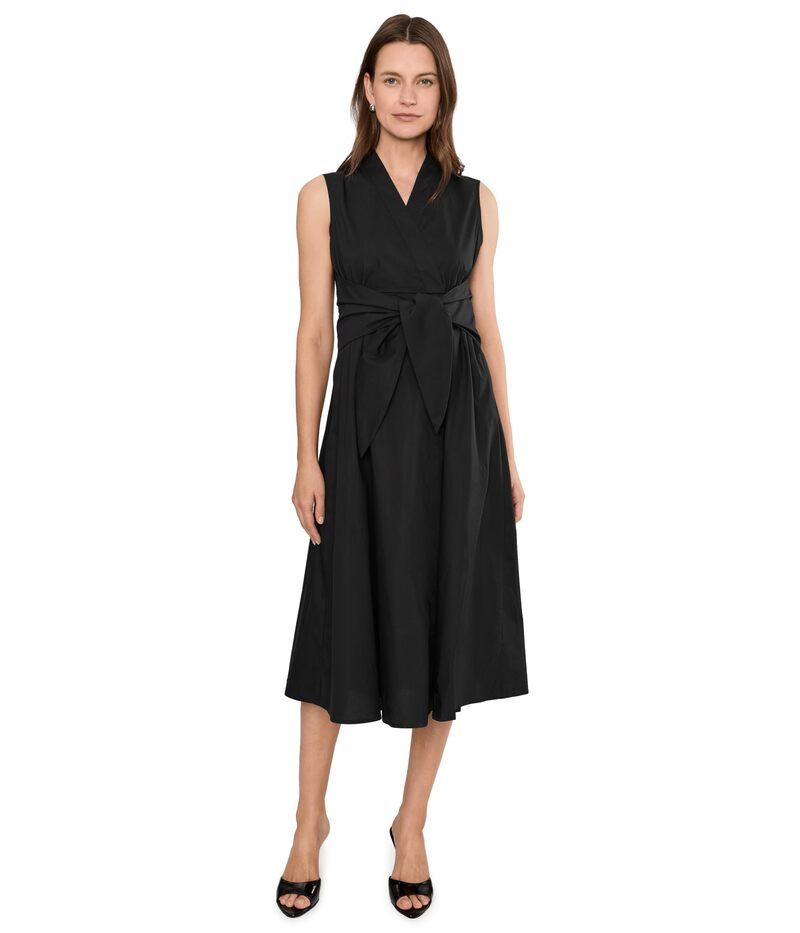 エリオットローレン レディース トップス ワンピース Elliott Lauren Wrap it Up Sleevelss Faux Wrap Dress with Tie Front Black ブラック
