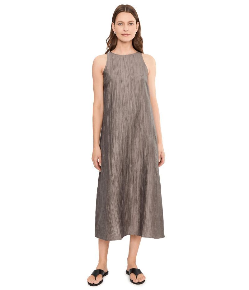 エイリーンフィッシャー レディース トップス ワンピース リネン Eileen Fisher Organic Linen Sheen Fullength Dress Walnut