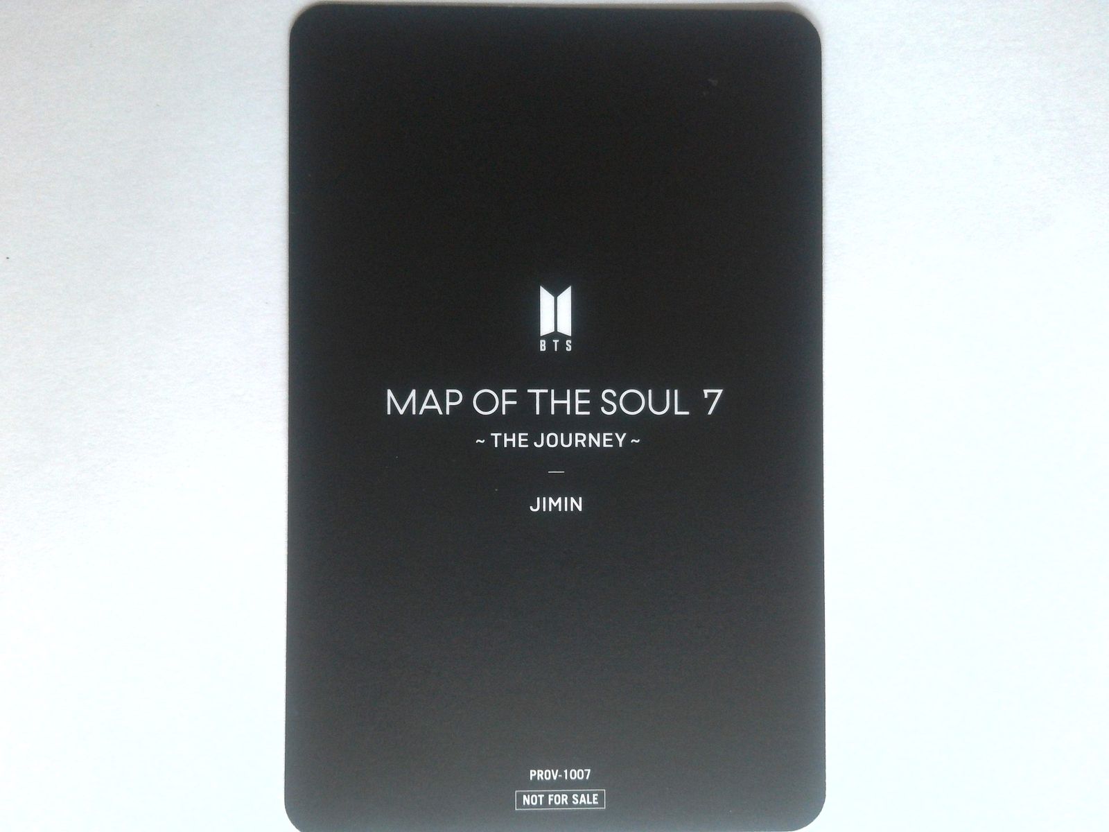 BTS JIMIN トレカ MAP OF THE SOUL 7~THE JOURNEY~(PROV-1007) FC限定