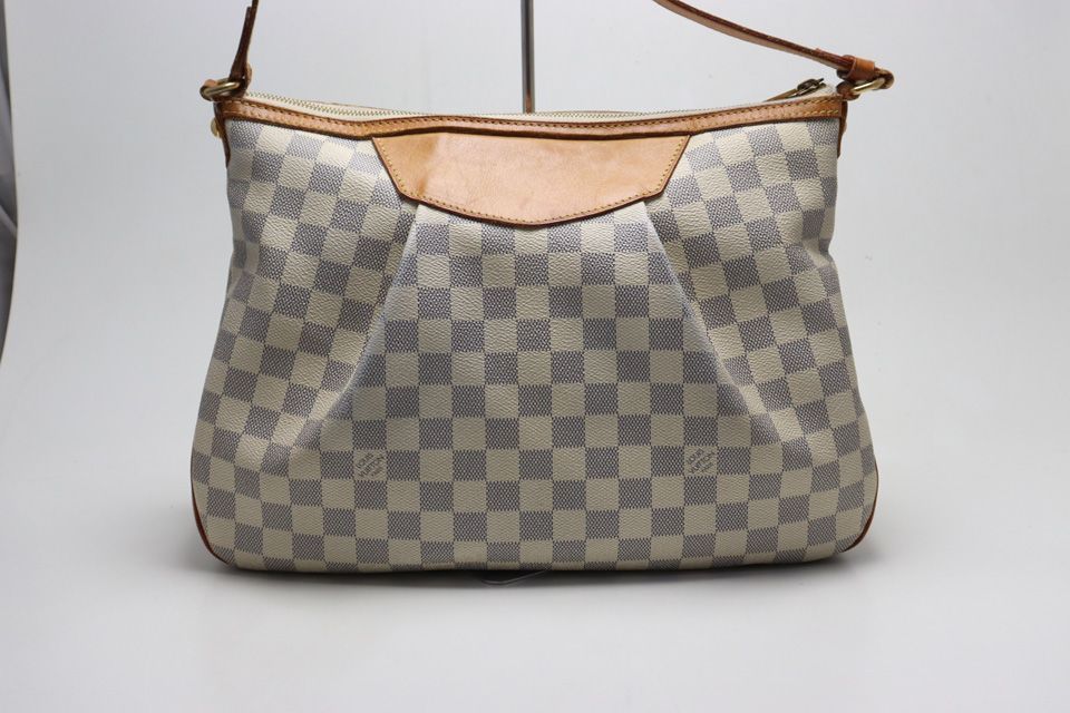 □LOUIS VUITTON ダミエアズール シラクーサMM レザー ショルダー