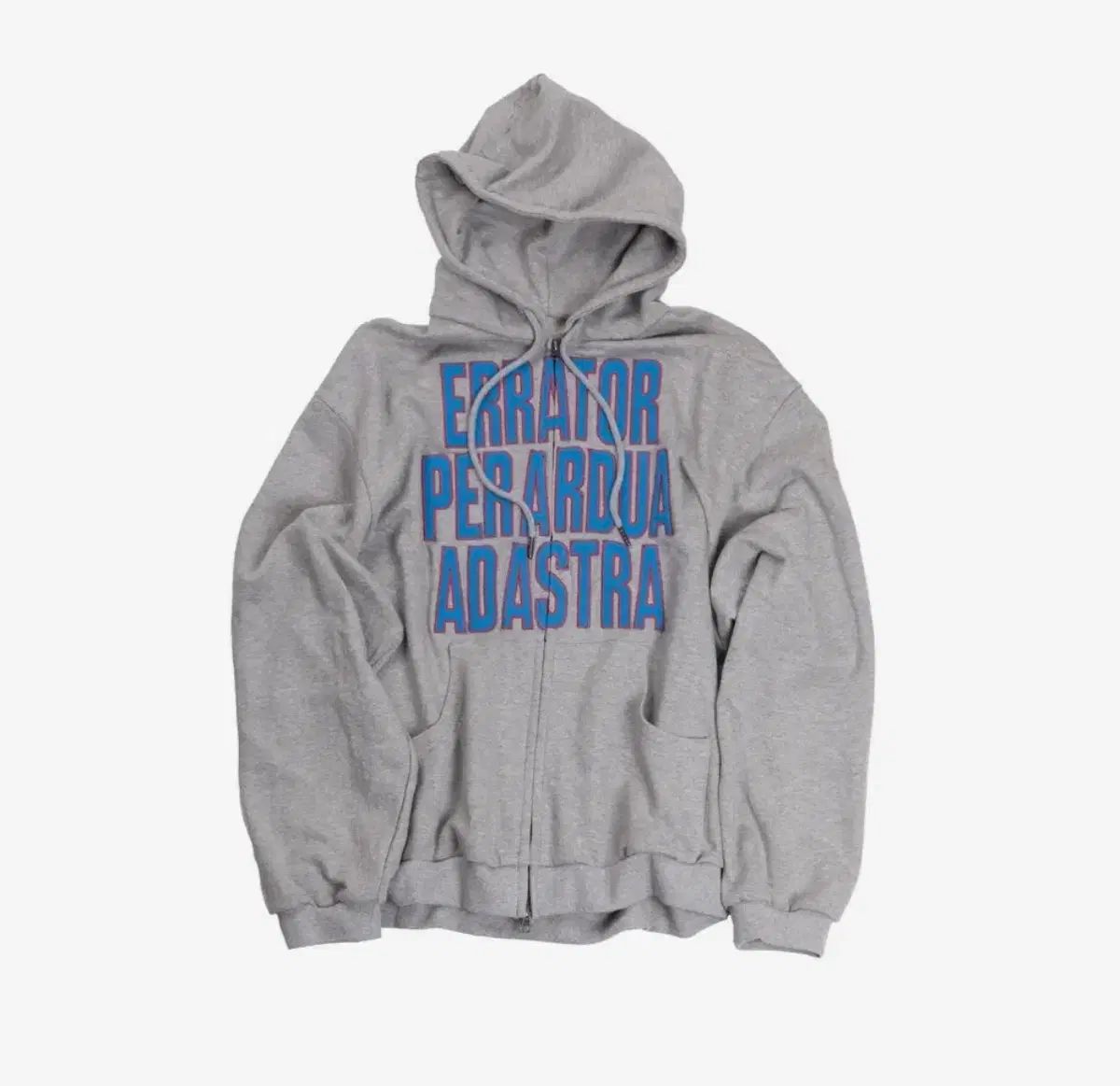 ERTIR フードジップアップ Tシャツ グレー M