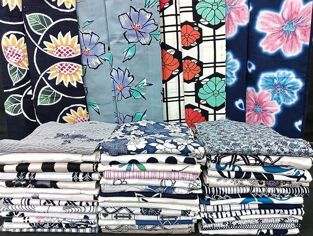 平和屋着物■浴衣 まとめて 45点 蝶 向日葵 花柄 型染め 暈し染め など 着用可能多数 未使用品あり mmm1168 27,010円