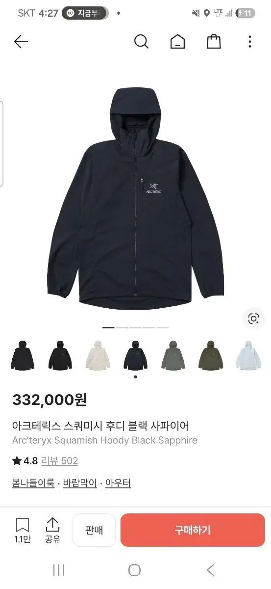 ARC'TERYX アークテリクス スコーミッシュ フーディ ブラックサファイア