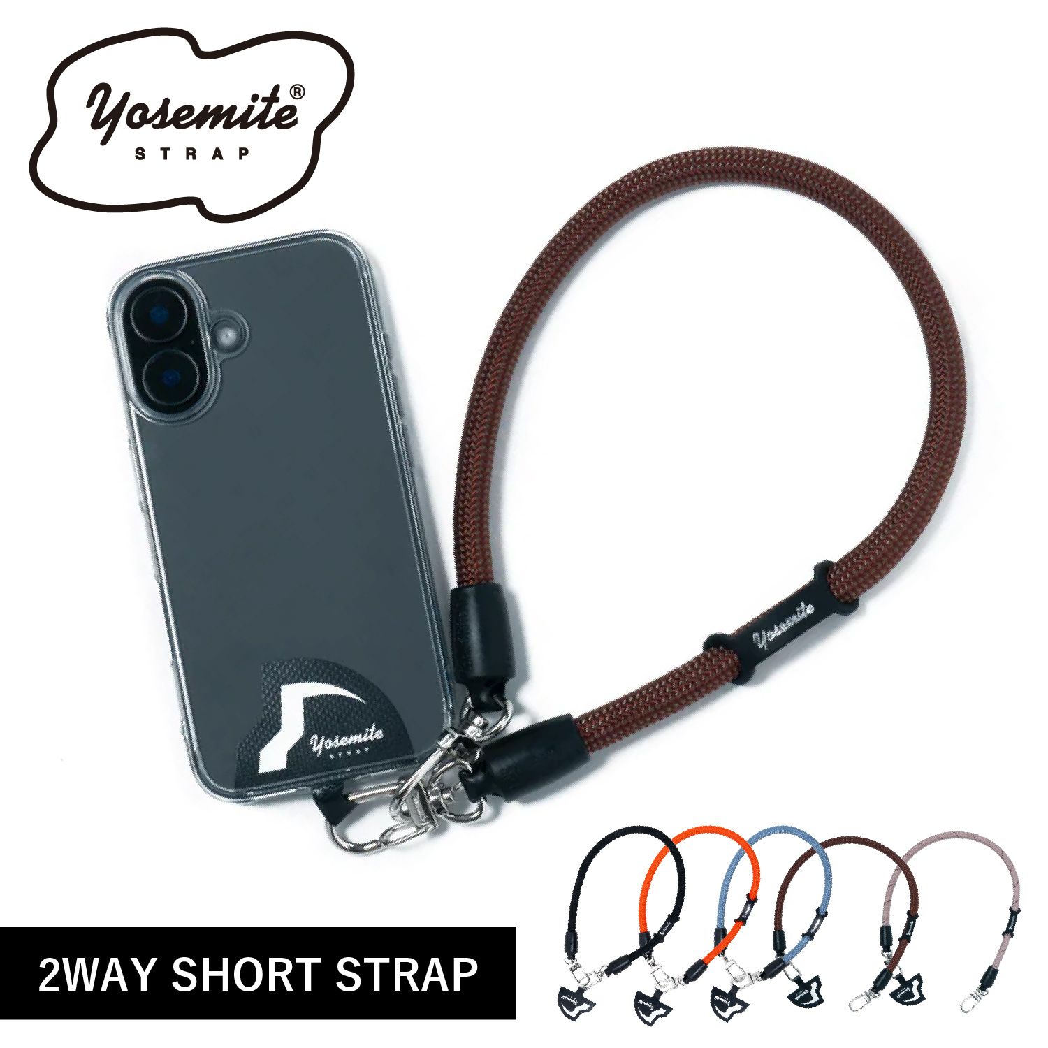 YOSEMITE ヨセミテ ストラップ スマホストラップ ショート モバイル メンズ レディース 斜めがけ 首掛け 肩掛け Y2SS-1000