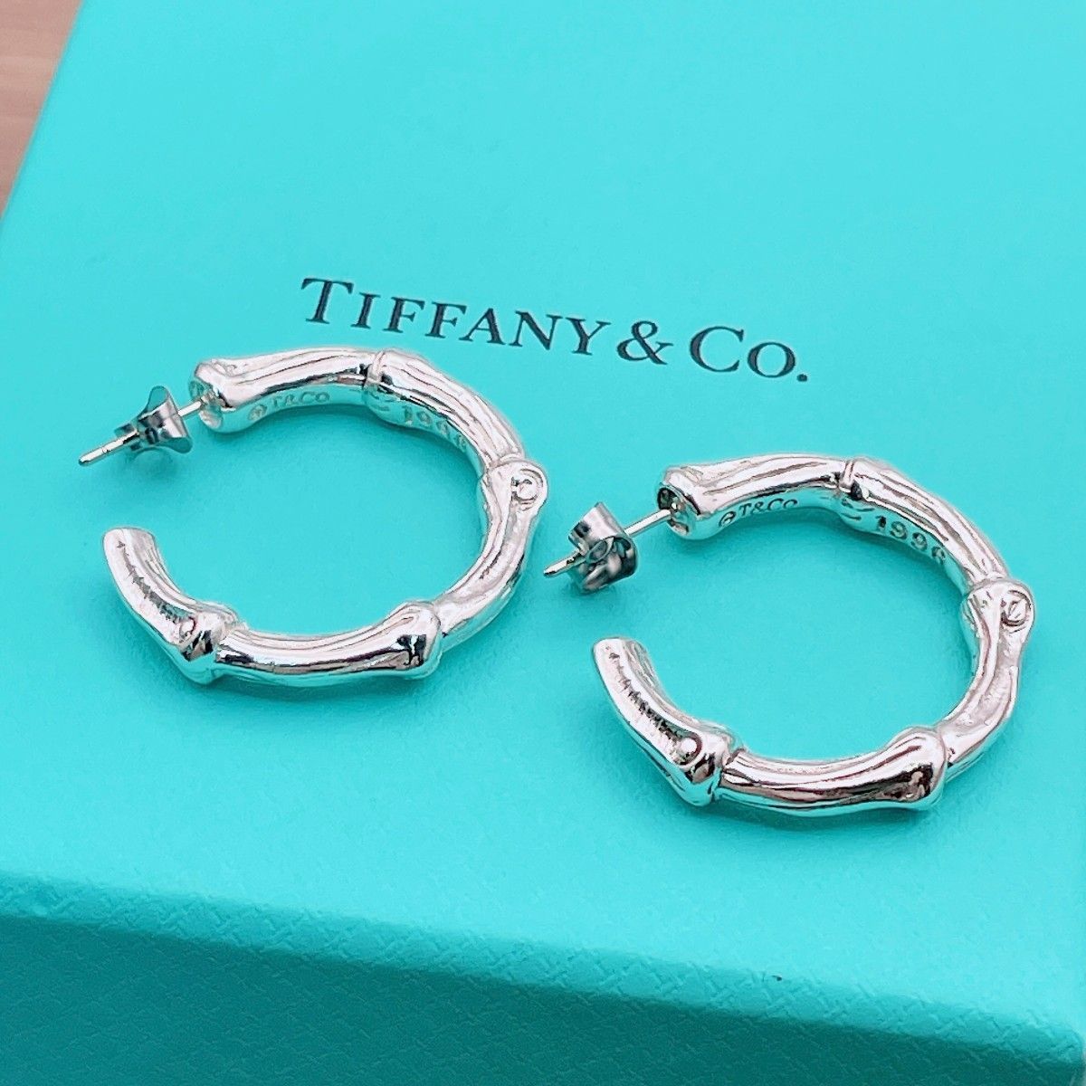 ◇ティファニー◇新品仕上済 Tiffany&Co. バンブー ピアス Ag925 シルバー 11.5g ブランド