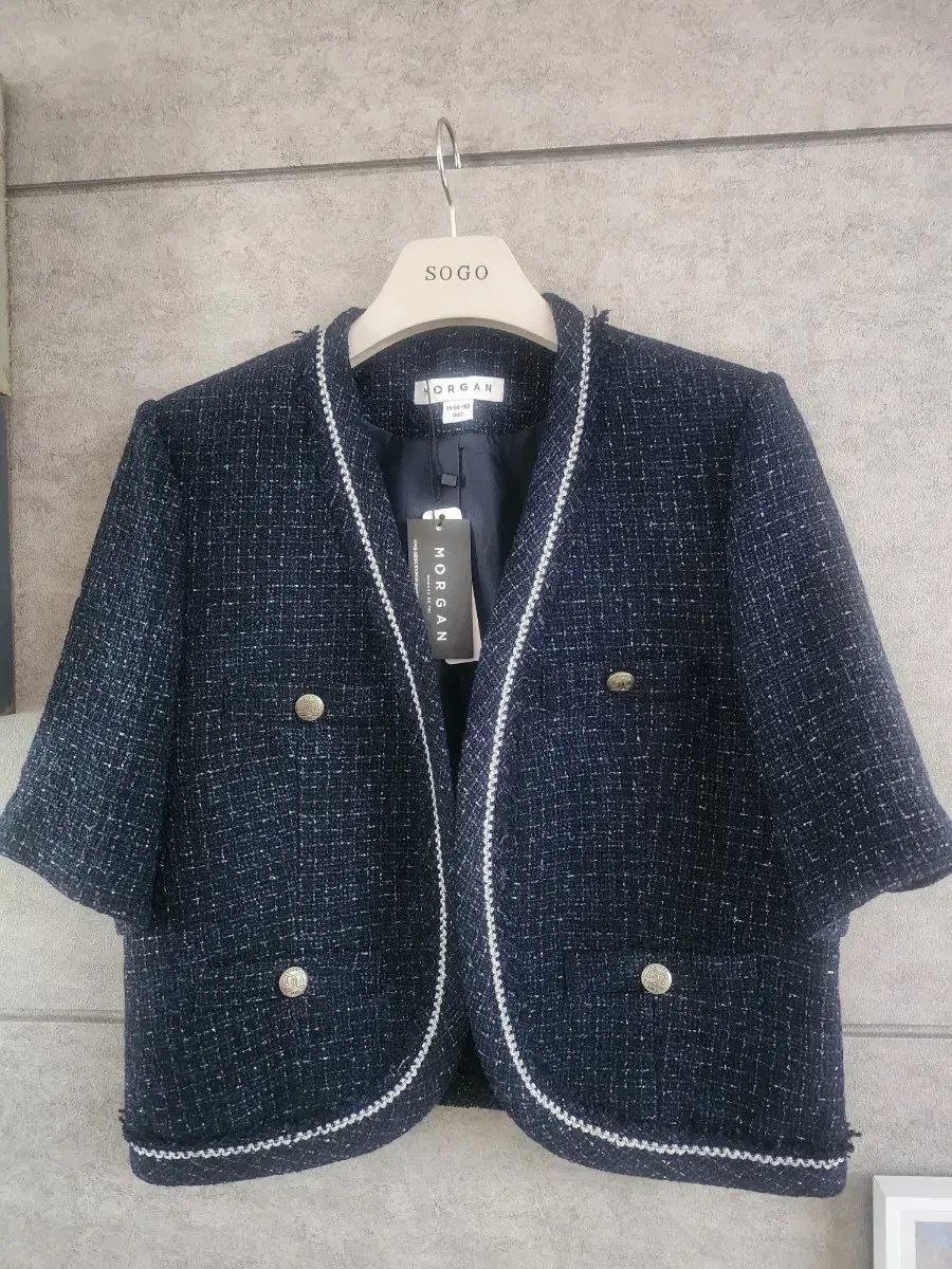 モルガン ツイード 半袖 ジャケット / 新品