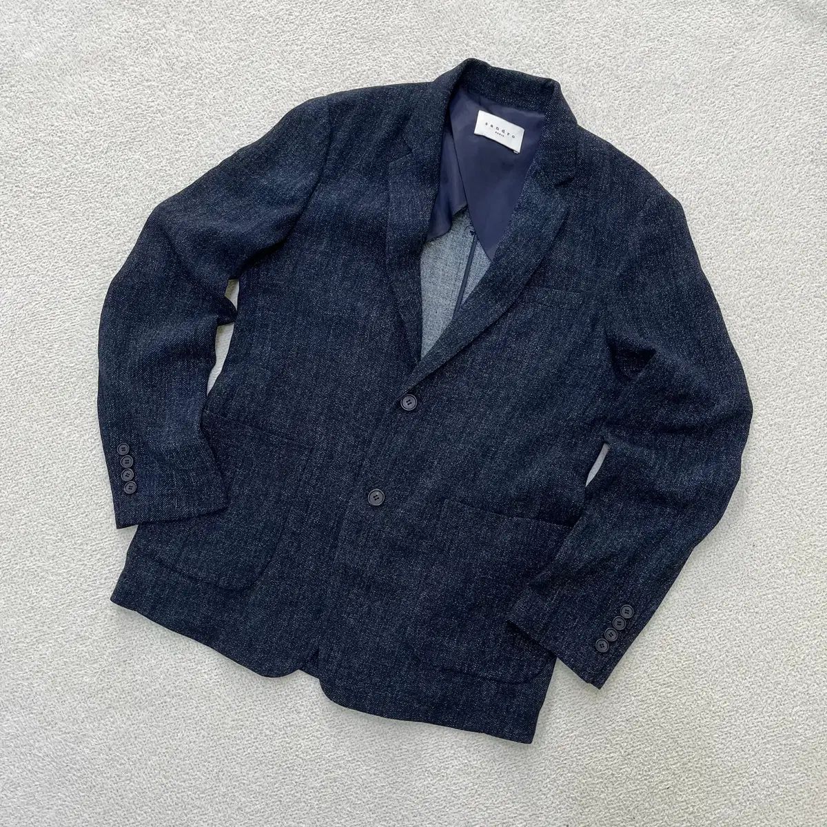 50 SANDRO ヘリンボーン ブレーザー 0519M