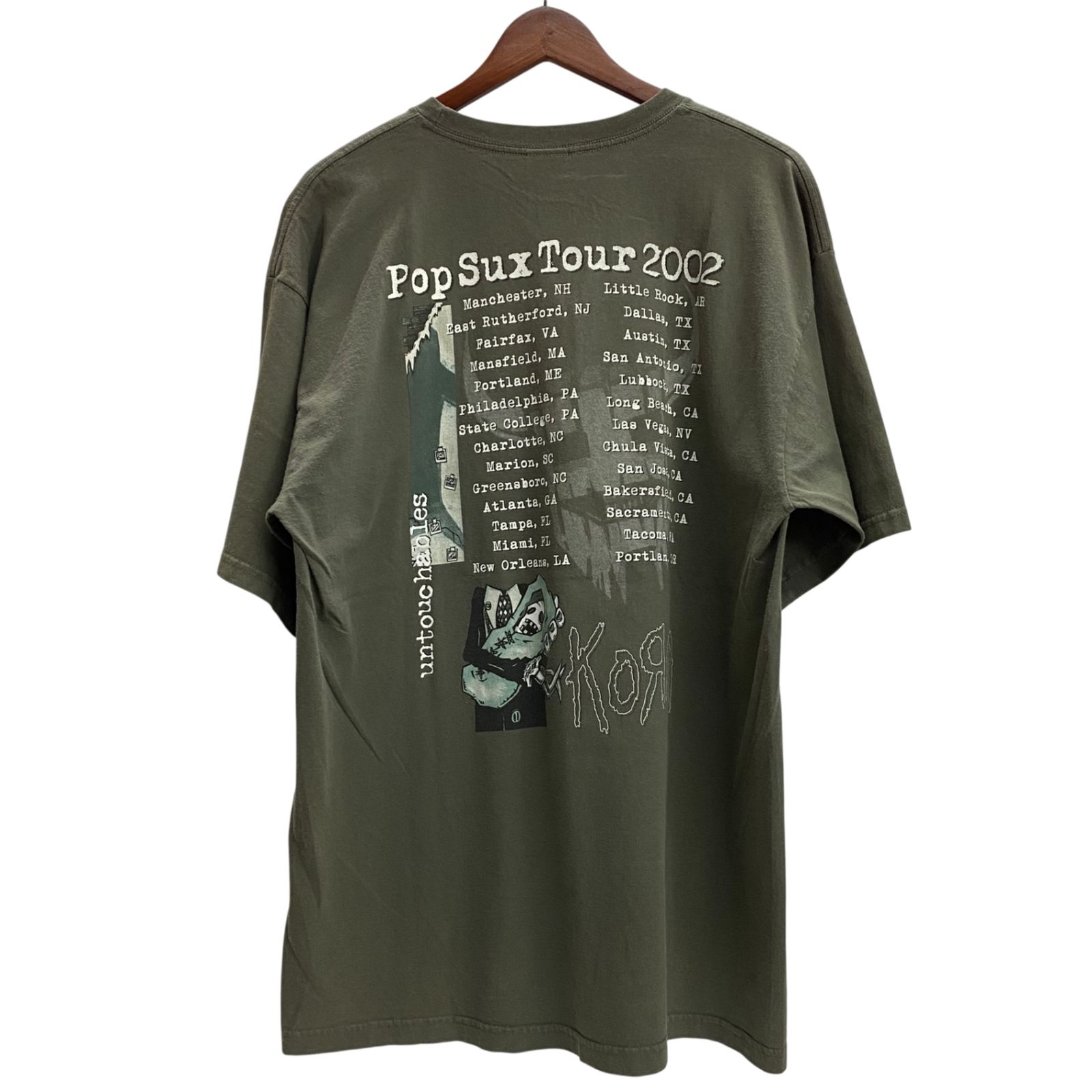 バンド band 00's Korn Pop Sux Tour 2002 Sundog Tシャツ グリーン XL