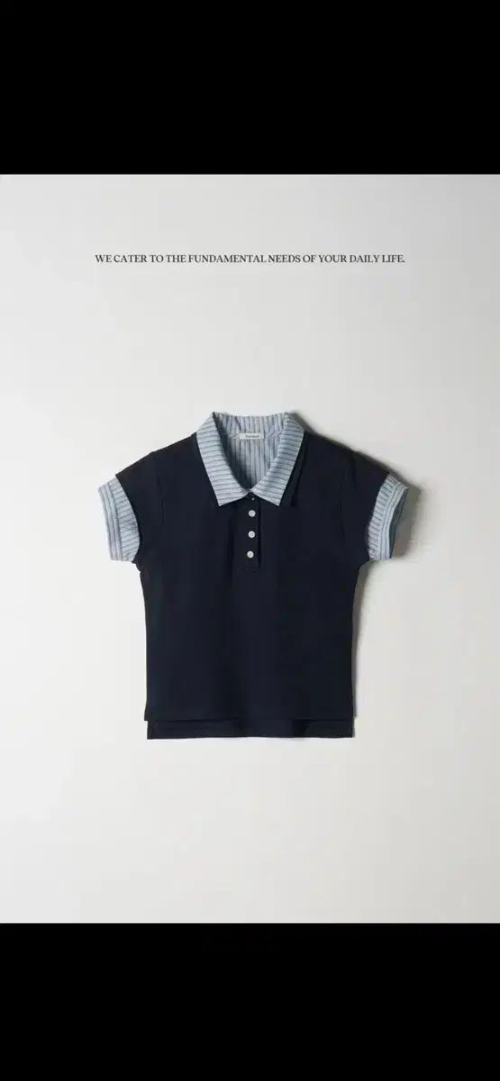 (新品) アビエムア ストライプ レイヤード カラ シャツ